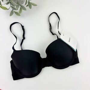 DKNY Litewear Fishnet-Panel Bra DK4941 Black Size 32C